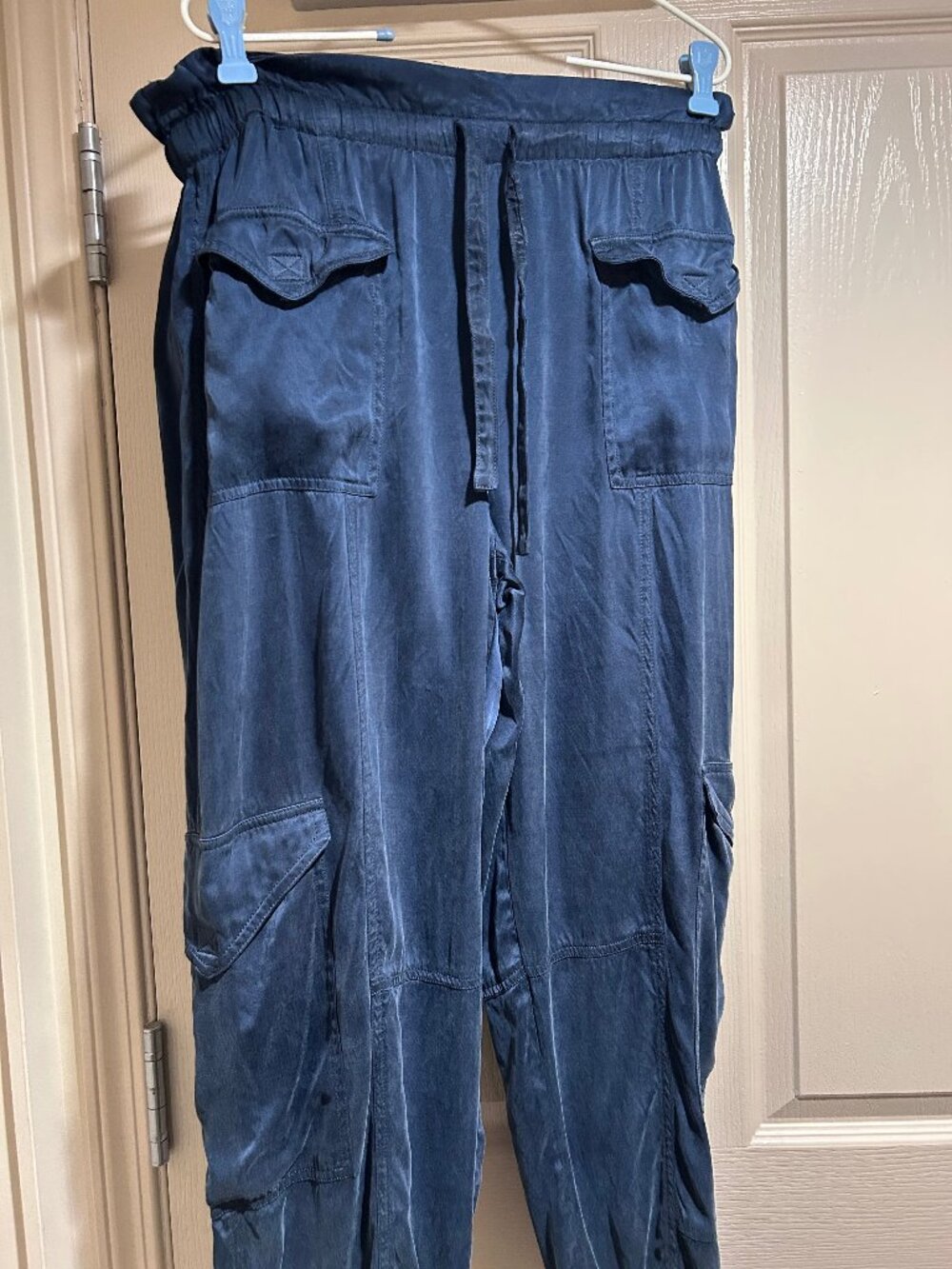 Ladies Navy blue Nylon Pants